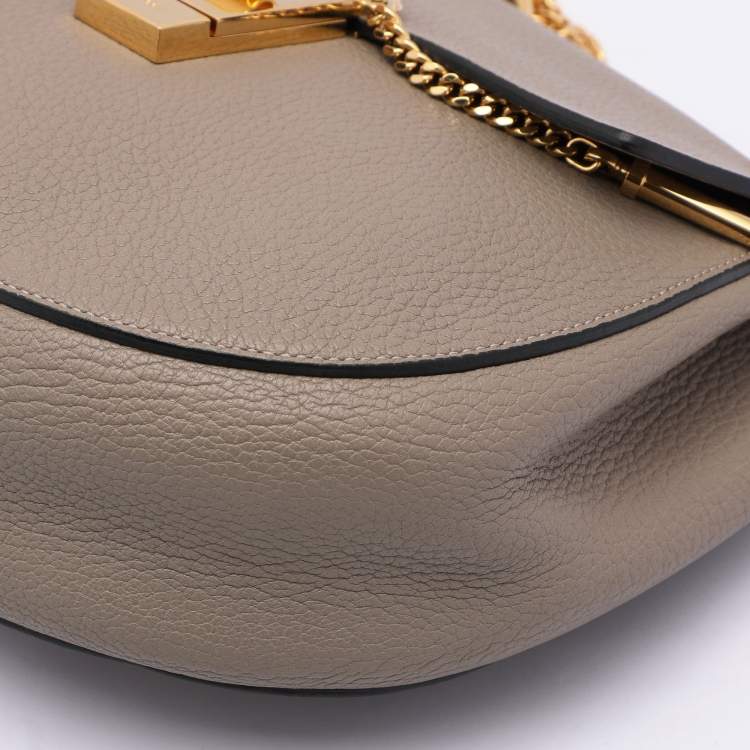 Pre Owned Chloe Grey Leather Medium Drew Shoulder Bag