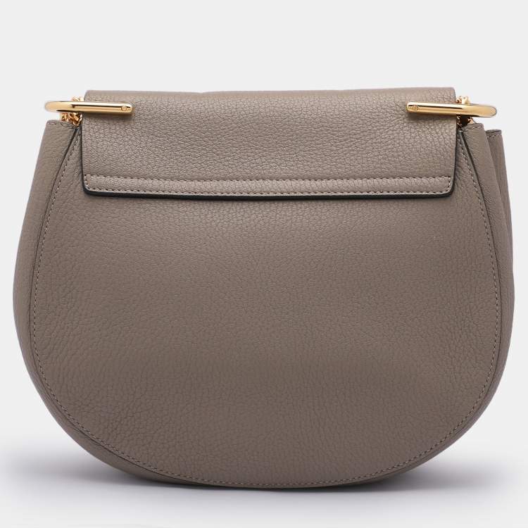 Pre Owned Chloe Grey Leather Medium Drew Shoulder Bag