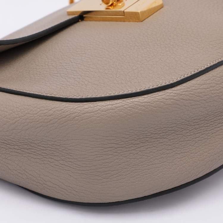 Pre Owned Chloe Grey Leather Medium Drew Shoulder Bag