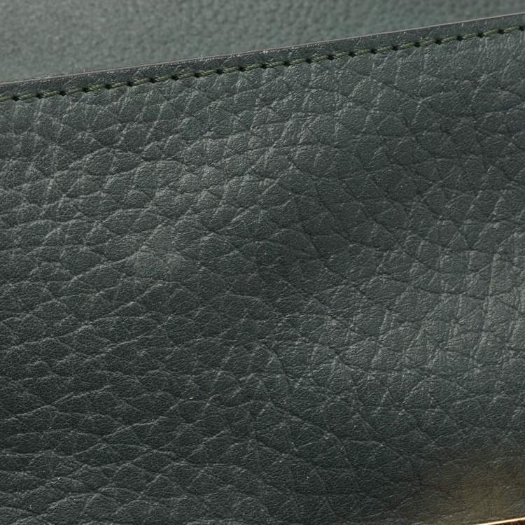 Pre Owned Chloe Dark Green Leather Medium Sally Shoulder Bag