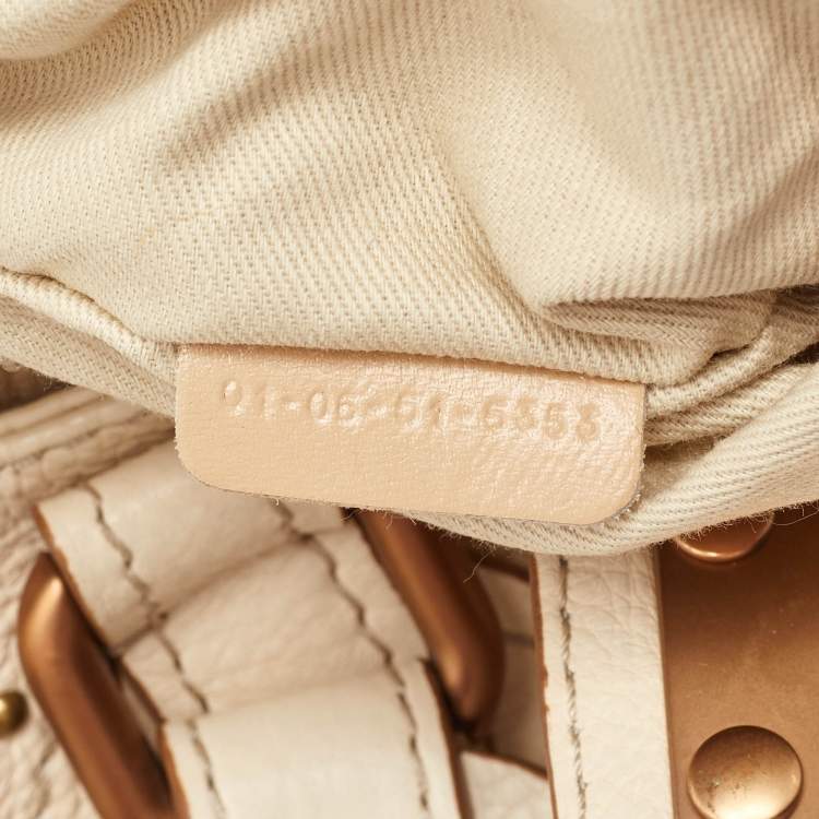 Pre Owned Chloe Cream Leather Medium Paddington Satchel