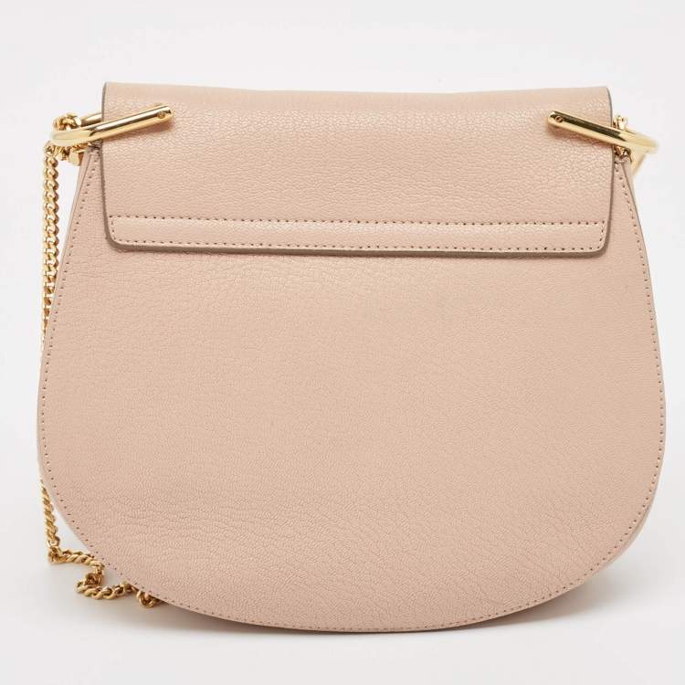 Pre Owned Chloe Pink Leather Medium Drew Shoulder Bag