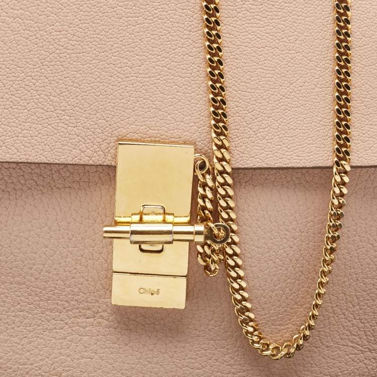 Pre Owned Chloe Pink Leather Medium Drew Shoulder Bag