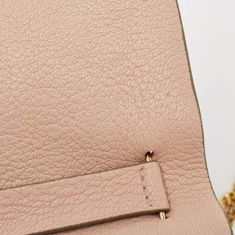 Pre Owned Chloe Pink Leather Medium Drew Shoulder Bag