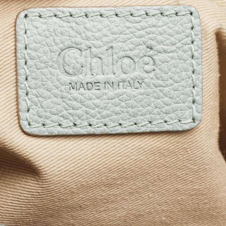 Pre Owned Chloe Light Green Leather Medium Paraty Bag