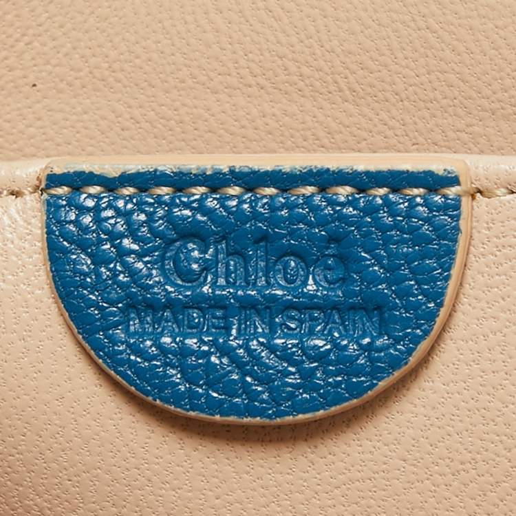 مملوكة مسبقًا Chloe Blue Leather Mini Elsie Crossbody Bag