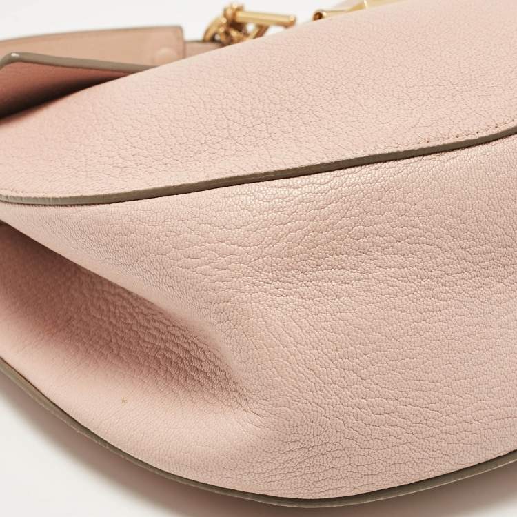 مملوكة مسبقًا Chloe Pink Leather Large Drew Shoulder Bag