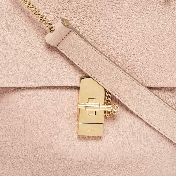 مملوكة مسبقًا Chloe Pink Leather Large Drew Shoulder Bag