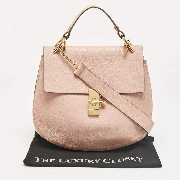 مملوكة مسبقًا Chloe Pink Leather Large Drew Shoulder Bag