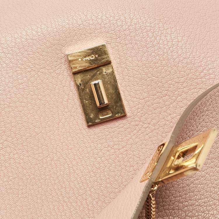 مملوكة مسبقًا Chloe Pink Leather Large Drew Shoulder Bag
