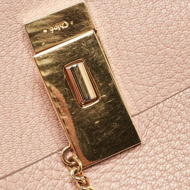 مملوكة مسبقًا Chloe Pink Leather Large Drew Shoulder Bag