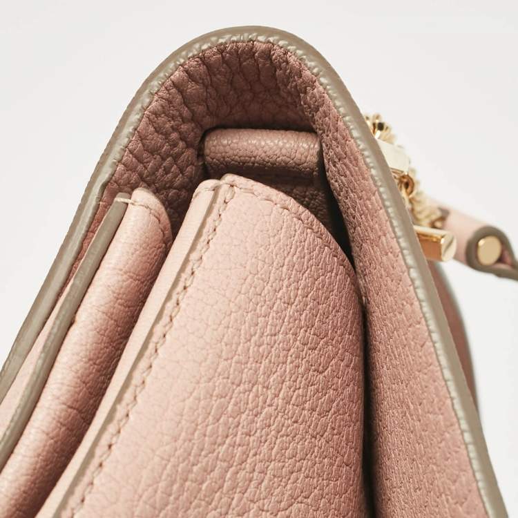 مملوكة مسبقًا Chloe Pink Leather Large Drew Shoulder Bag