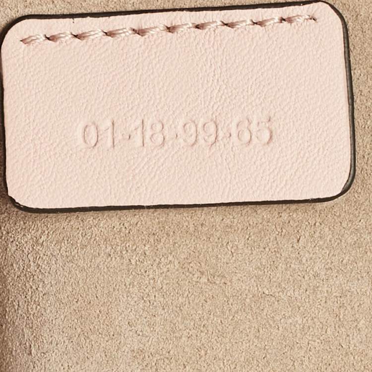 Pre Owned Chloe Peach Leather and Suede Mini Faye Crossbody Bag