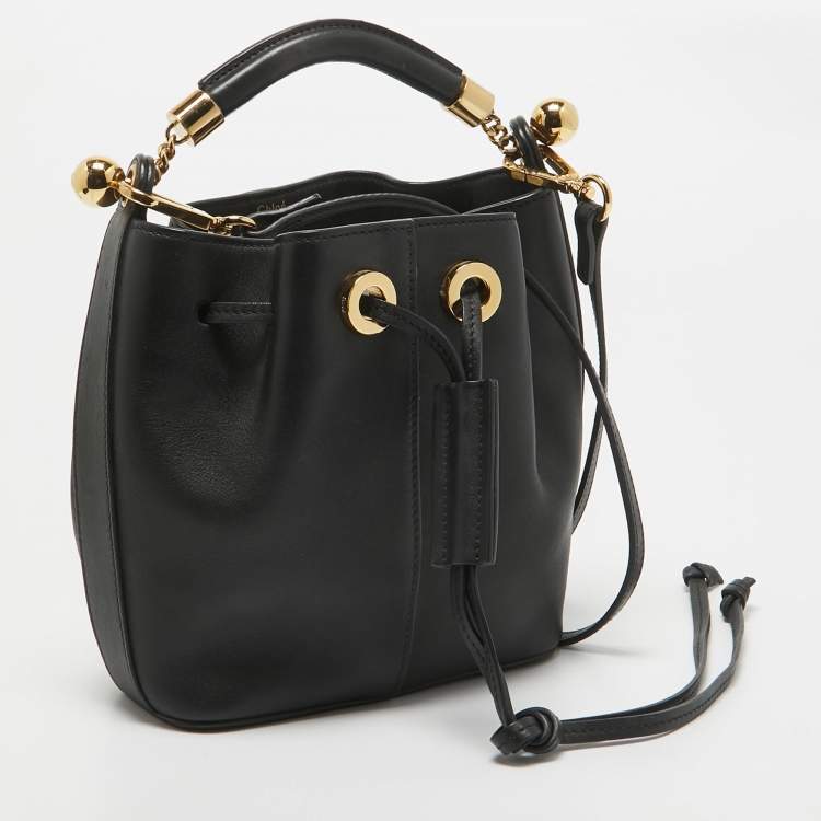 مملوكة مسبقًا Chloe Black Leather Gala Bucket Bag