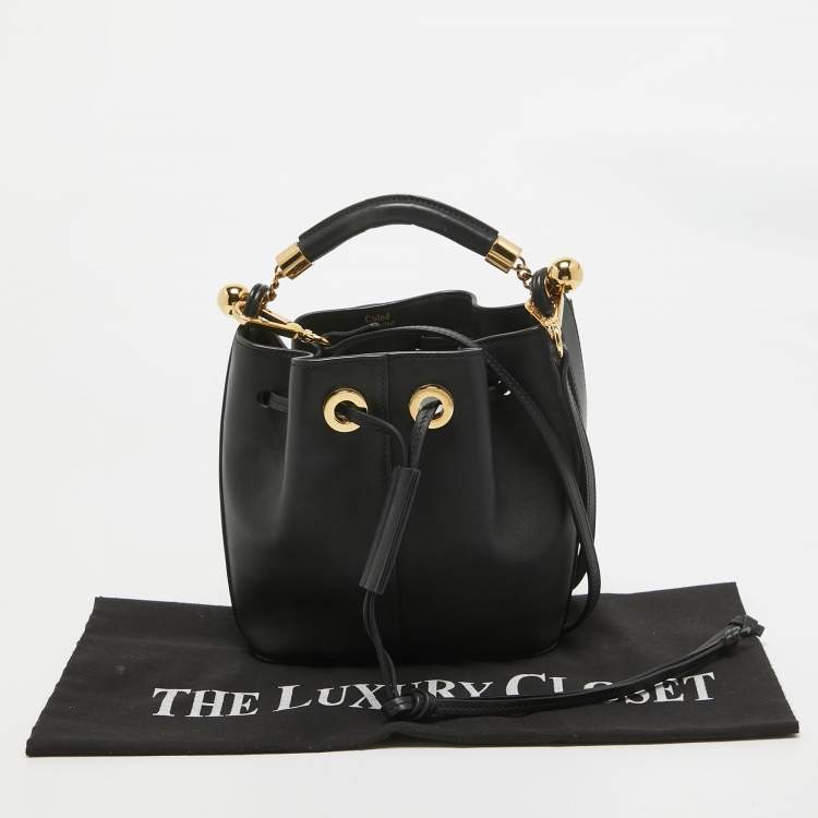 مملوكة مسبقًا Chloe Black Leather Gala Bucket Bag