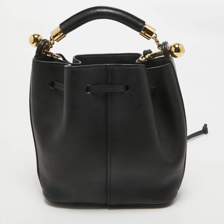 مملوكة مسبقًا Chloe Black Leather Gala Bucket Bag