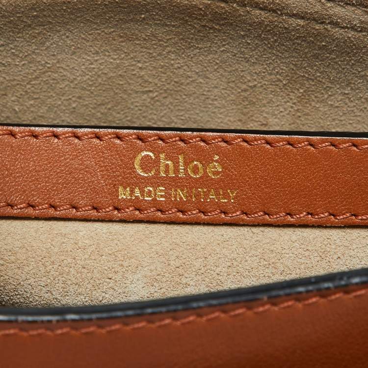 مملوكة مسبقًا Chloe Brown Leather Small Hudson Fringe Shoulder Bag