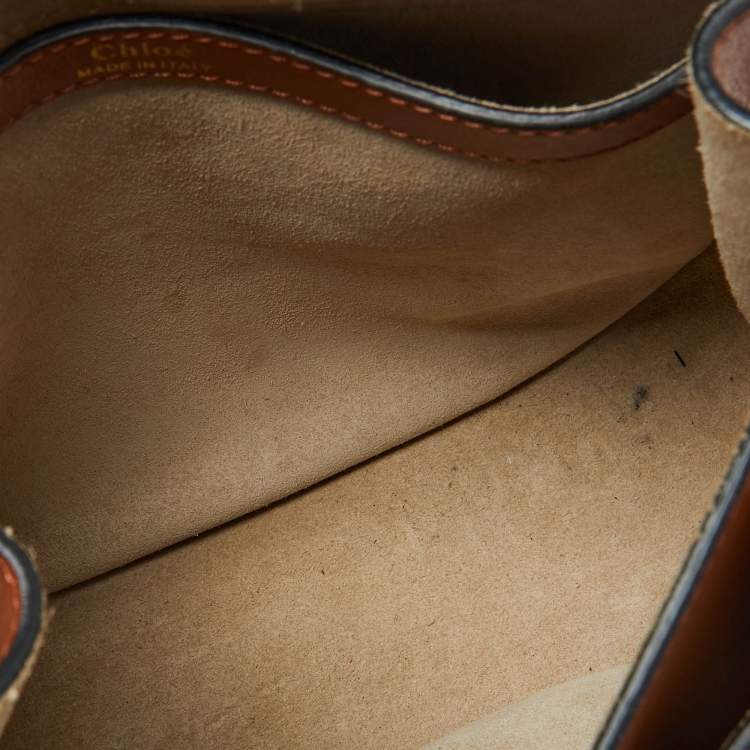 مملوكة مسبقًا Chloe Brown Leather Small Hudson Fringe Shoulder Bag