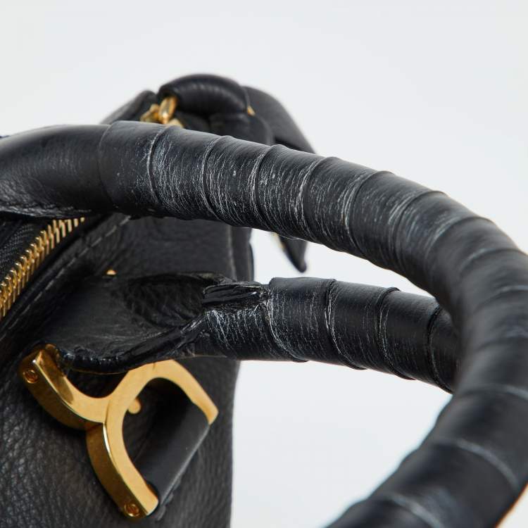 Pre Owned Chloe Black Leather Large Marcie Satchel