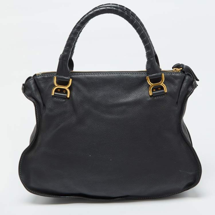 Pre Owned Chloe Black Leather Large Marcie Satchel
