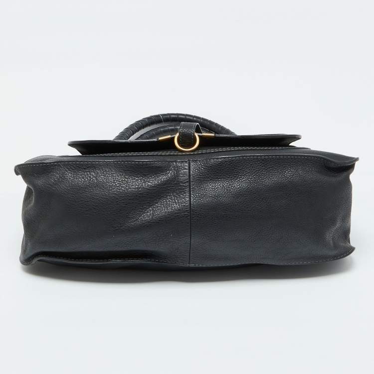 Pre Owned Chloe Black Leather Large Marcie Satchel
