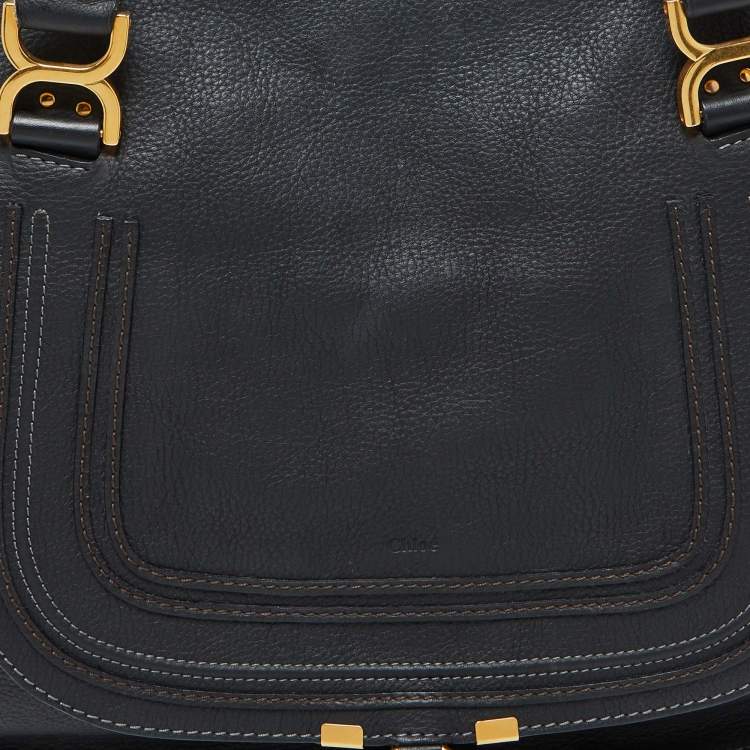 Pre Owned Chloe Black Leather Large Marcie Satchel