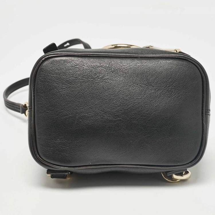 Pre Owned Chloe Black Leather and Suede Mini Faye Daye Backpack