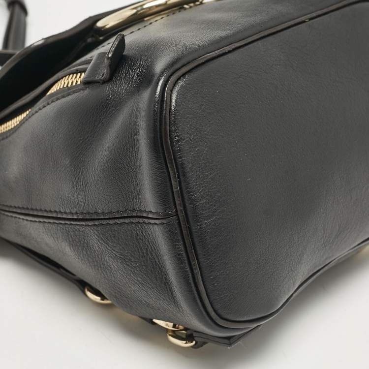 Pre Owned Chloe Black Leather and Suede Mini Faye Daye Backpack