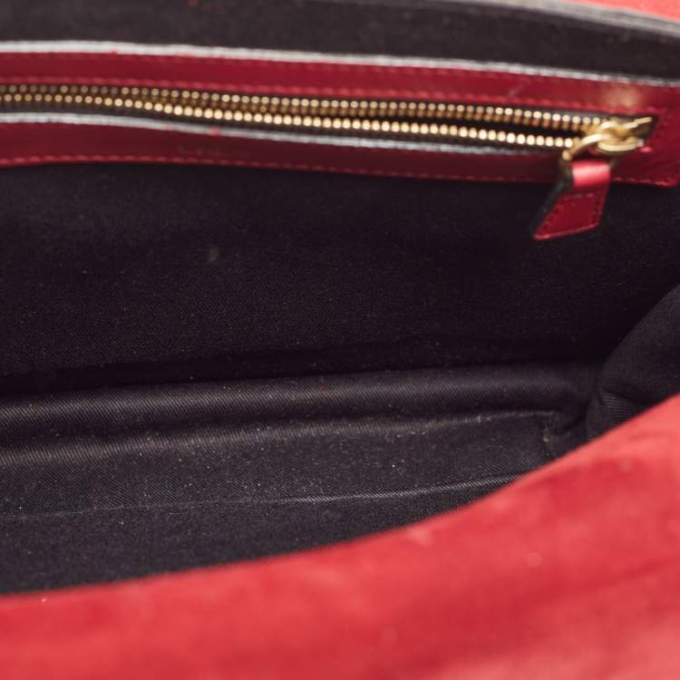 مملوكة مسبقًا Chloe Red Python Medium Sally Shoulder Bag