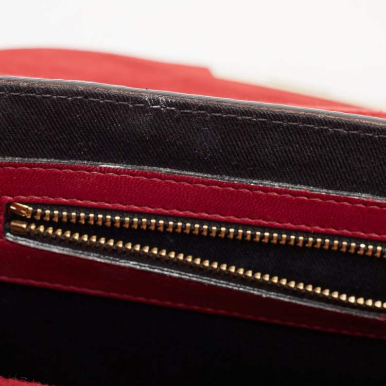 مملوكة مسبقًا Chloe Red Python Medium Sally Shoulder Bag