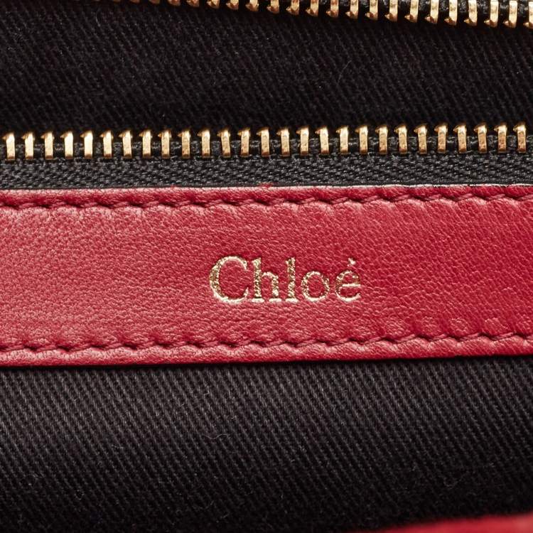 م�ملوكة مسبقًا Chloe Red Python Medium Sally Shoulder Bag