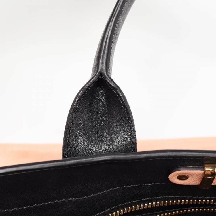 Pre Owned Chloe Orange/Black Leather Alice Satchel