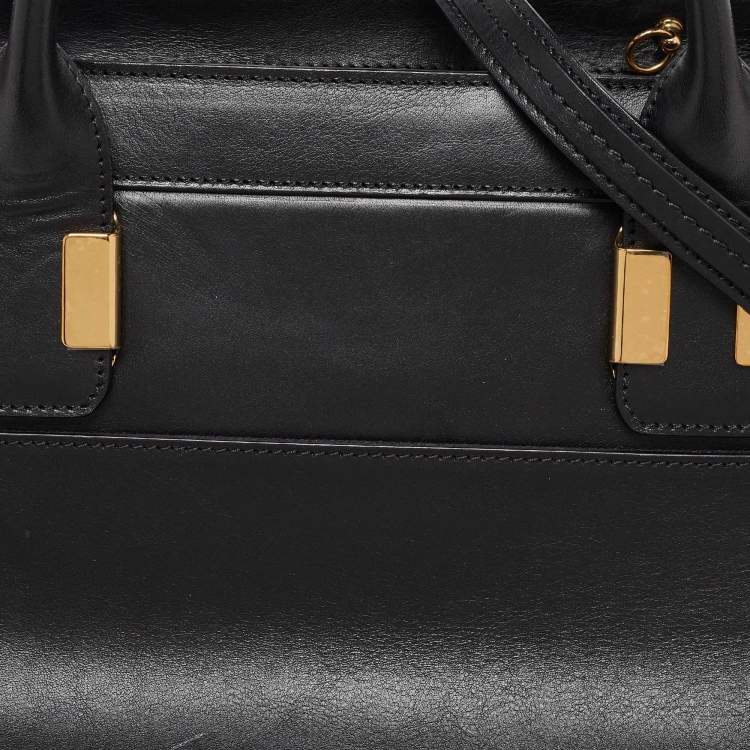 Pre Owned Chloe Orange/Black Leather Alice Satchel