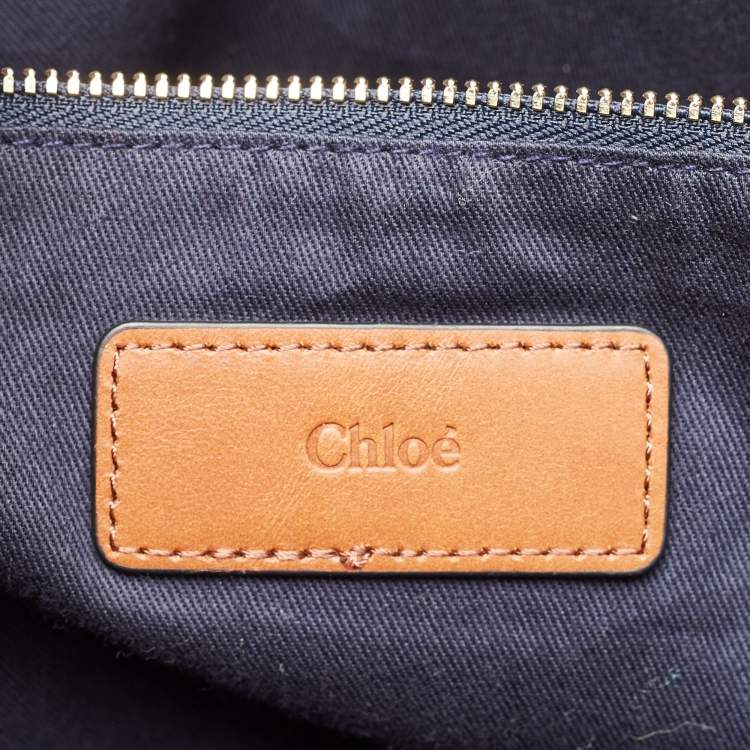 Pre Owned Chloe Navy Blue Canvas Baby Changing Tote