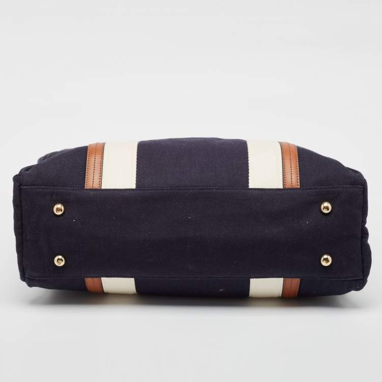 Pre Owned Chloe Navy Blue Canvas Baby Changing Tote