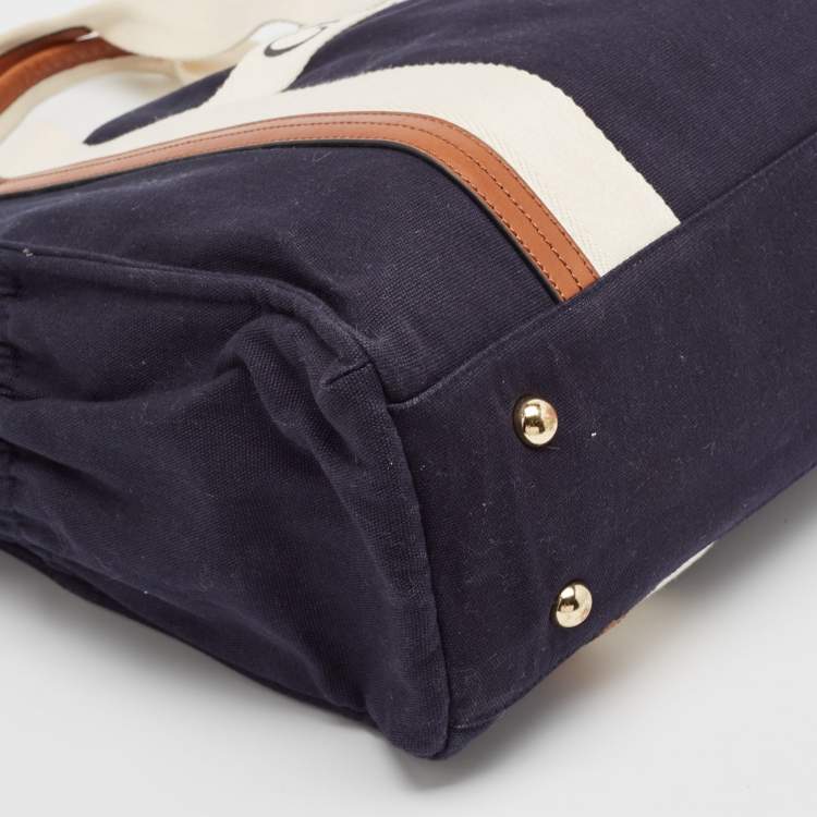Pre Owned Chloe Navy Blue Canvas Baby Changing Tote