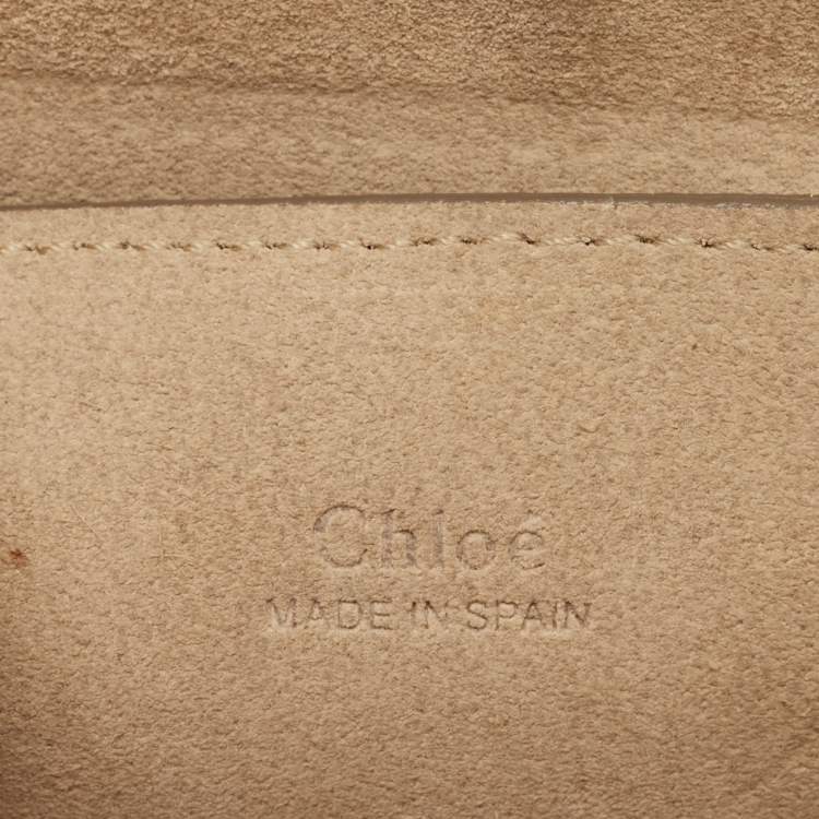 مملوكة مسبقًا Chloe Mustard/Brown Leather and Suede Small Faye Shoulder Bag