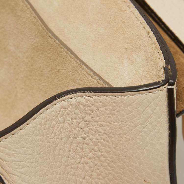 Pre Owned Chloe Multicolor Leather and Suede Studded Patchwork Small Drew Bag