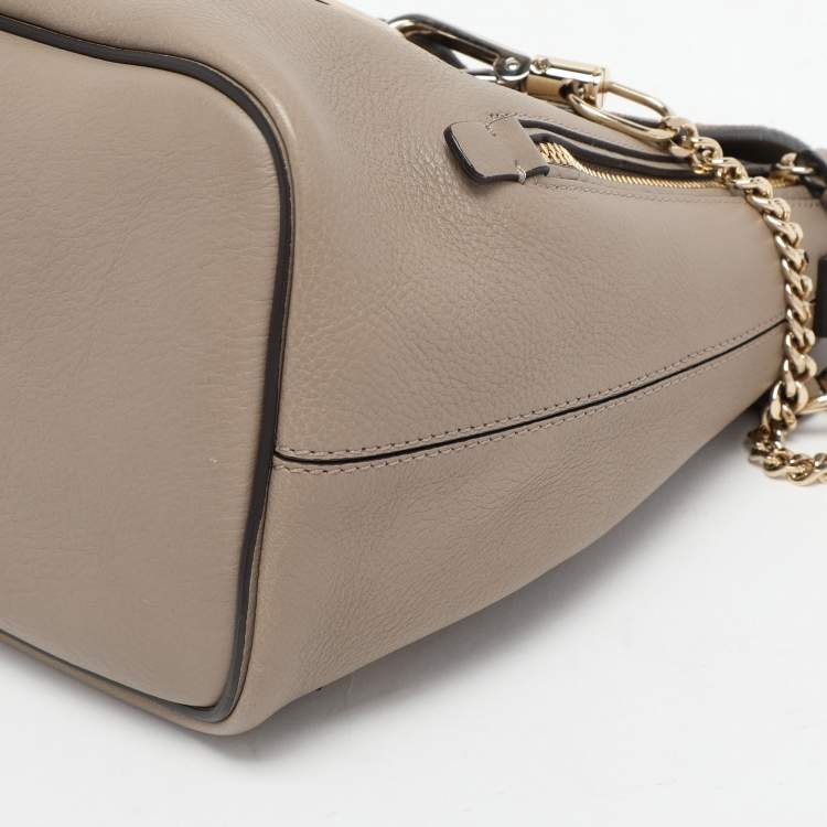 Pre Owned Chloe Grey Suede and Leather Small Faye Day Backpack