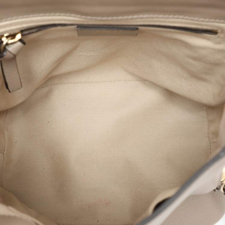 Pre Owned Chloe Grey Suede and Leather Small Faye Day Backpack