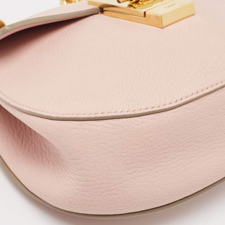 مملوكة مسبقًا Chloe Pink Leather Drew Shoulder Bag