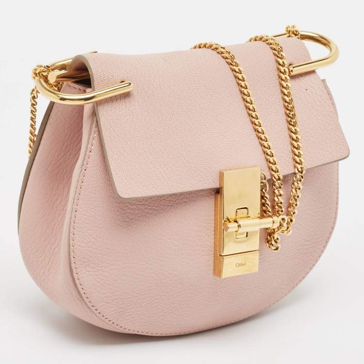 مملوكة مسبقًا Chloe Pink Leather Drew Shoulder Bag