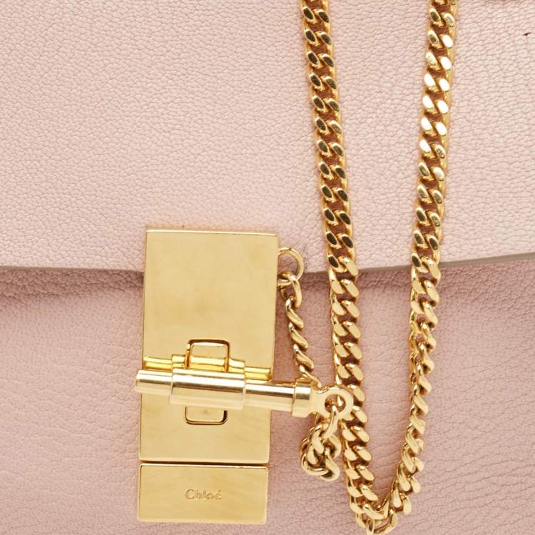 مملوكة مسبقًا Chloe Pink Leather Drew Shoulder Bag