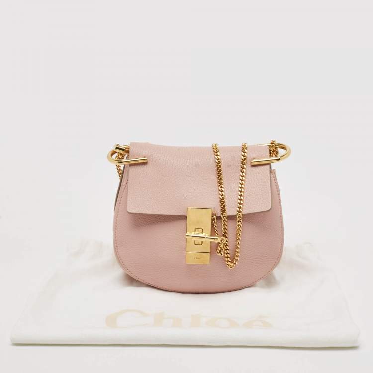 مملوكة مسبقًا Chloe Pink Leather Drew Shoulder Bag