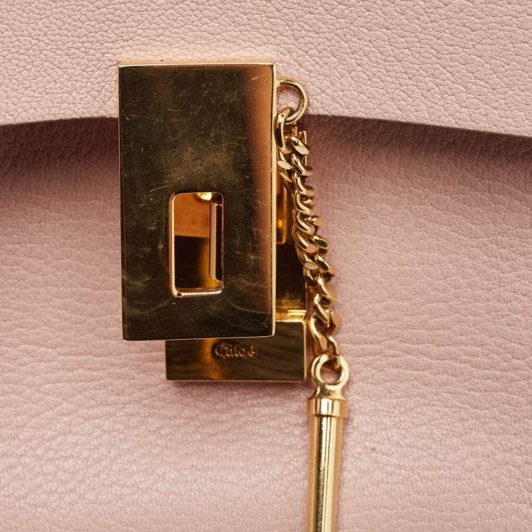مملوكة مسبقًا Chloe Pink Leather Drew Shoulder Bag