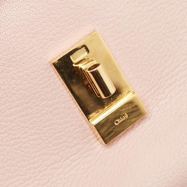 مملوكة مسبقًا Chloe Pink Leather Drew Shoulder Bag