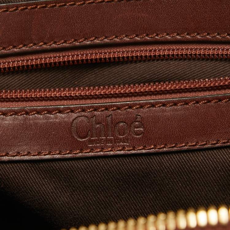 Pre Owned Chloe Brown Leather Kerala Dome Satchel