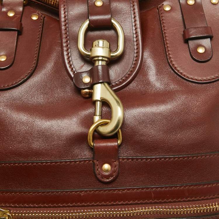 Pre Owned Chloe Brown Leather Kerala Dome Satchel