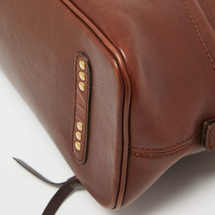 Pre Owned Chloe Brown Leather Kerala Dome Satchel