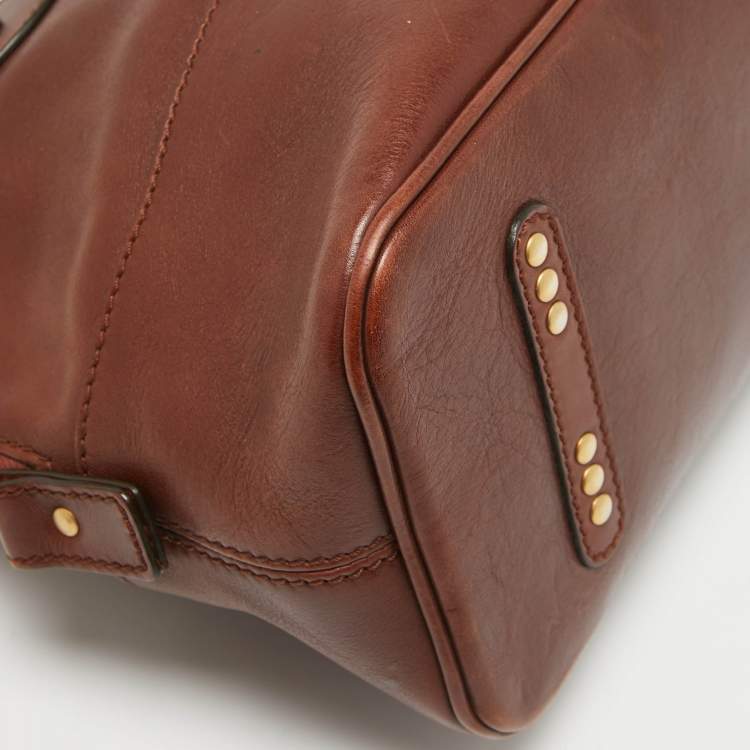 Pre Owned Chloe Brown Leather Kerala Dome Satchel